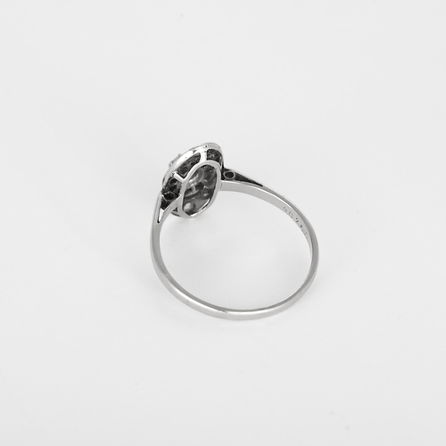 56 Bague en Or blanc 18k Diamant and Saphir 58 Facettes DV16236-12