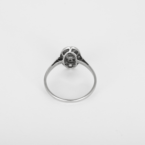 56 Bague en Or blanc 18k Diamant and Saphir 58 Facettes DV16236-12