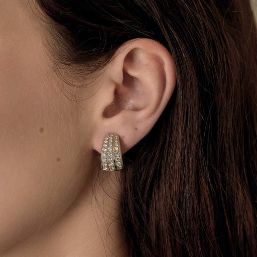 Boucles d'oreilles Élégantes boucles d'oreilles en or blanc et diamants : 1 carat 58 Facettes DV31450-47