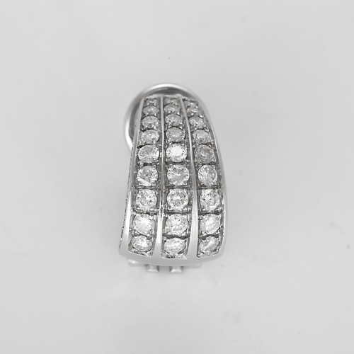 Élégantes boucles d'oreilles en or blanc et diamants : 1 carat 58 Facettes DV31450-47