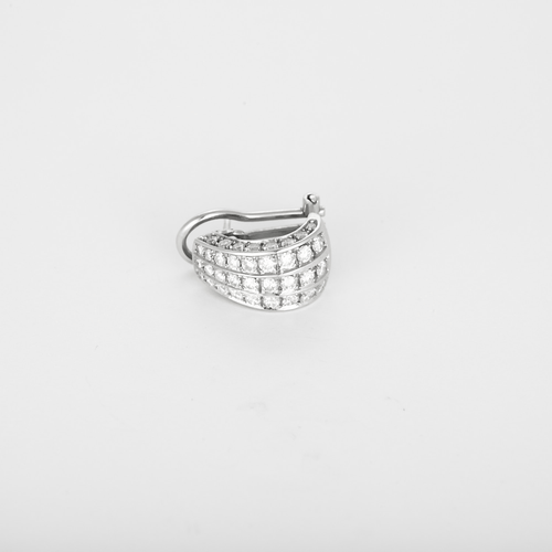 Élégantes boucles d'oreilles en or blanc et diamants : 1 carat 58 Facettes DV31450-47