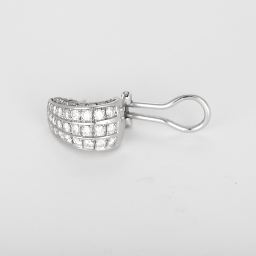Élégantes boucles d'oreilles en or blanc et diamants : 1 carat 58 Facettes DV31450-47