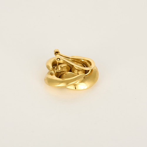Boucles d'oreilles Clip en or jaune à motif de noeud stylisé 58 Facettes DV32806-2