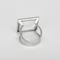 53 Bague cocktail en or blanc, aigue-marine : 10 carats et diamants : 0,20 carat 58 Facettes DV31450-45