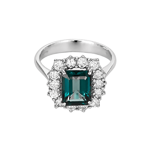 Bague 53 Bague marguerite, topaze : 2,50 carats et diamants : 0,70 carat 58 Facettes DV31450-22