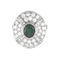 54 Bague en Or blanc 18k Emeraude and Diamant 58 Facettes DV26158-17