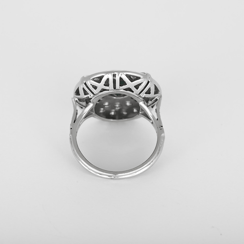 54 Bague en Or blanc 18k Emeraude and Diamant 58 Facettes DV26158-17