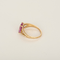 47 Bague en or rose, saphir rose : 1,63 carat et diamants 58 Facettes DV32555-1