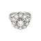 53 Bague marguerite en or blanc, platine et diamants : 1, 05 carat environ 58 Facettes DV32701-1