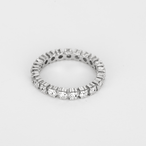 51 Alliance américaine en or blanc, diamants 58 Facettes DV26158-31