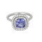 49 Tiffany - Soleste - Bague en platine, tanzanite et diamants 58 Facettes DV1927-5