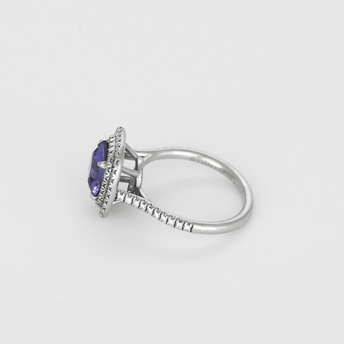 49 Tiffany - Soleste - Bague en platine, tanzanite et diamants 58 Facettes DV1927-5