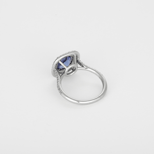 49 Tiffany - Soleste - Bague en platine, tanzanite et diamants 58 Facettes DV1927-5