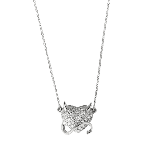 Élégant collier en or blanc et diamants : 1,20 carat 58 Facettes DV32552-1