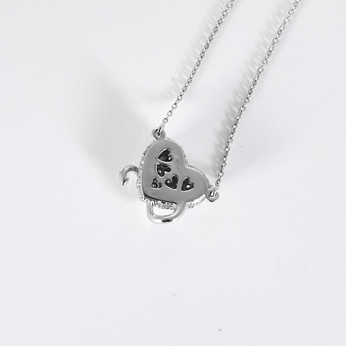 Élégant collier en or blanc et diamants : 1,20 carat 58 Facettes DV32552-1