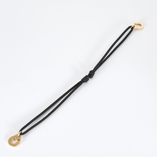 Dinh Van - Bracelet Menottes R10 en or rose et cordon noir 58 Facettes DV32736-2