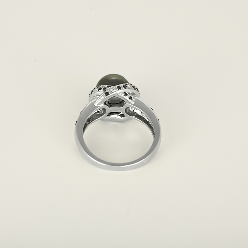 MAUBOUSSIN - Bague de la collection "Caviar mon Amour"en or blanc, diamants et perle de culture 58 Facettes DV32597-1