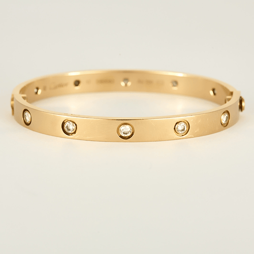 Cartier- Bracelet LOVE, modèle classique, 10 diamants 58 Facettes DV16942-2