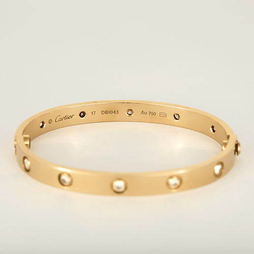 Cartier- Bracelet LOVE, modèle classique, 10 diamants 58 Facettes DV16942-2