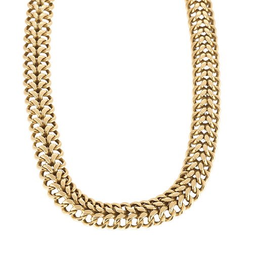 Collier en Or jaune à maille gourmette fantaisie 58 Facettes DV32806-1