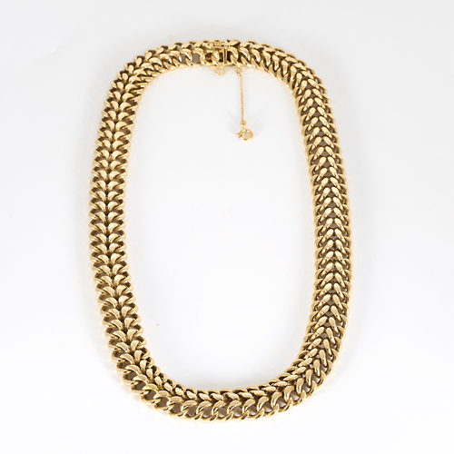 Collier en Or jaune à maille gourmette fantaisie 58 Facettes DV32806-1
