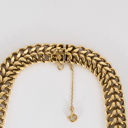 Collier en Or jaune à maille gourmette fantaisie 58 Facettes DV32806-1