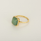 Bague en Or jaune 14k Emeraude