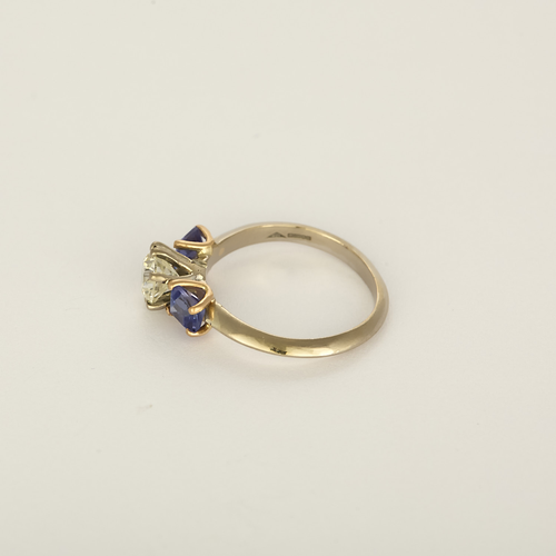 Bague en Or blanc & rose 18k Diamant and Tanzanite