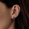 Boucles d'oreilles en Or blanc 14k Saphir and Diamant 58 Facettes DV32473-1