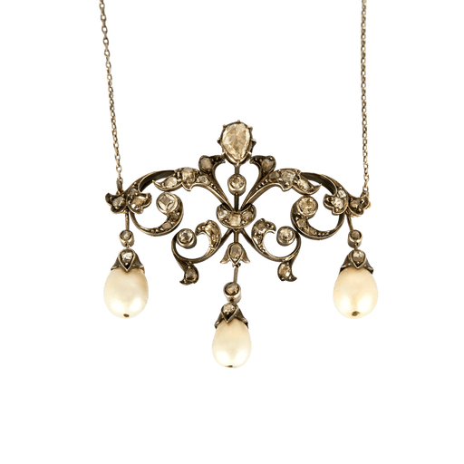 Collier Collier Or blanc 18k et Argent 58 Facettes DV3323-2