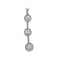 Pendentif trilogie en or gris et diamants