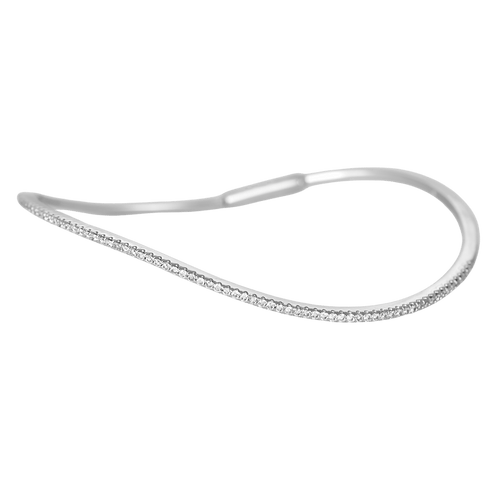 Messika - Élégant bracelet jonc mouvementé en or blanc 18K 58 Facettes DV31484-2