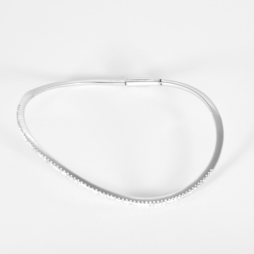 Messika - Élégant bracelet jonc mouvementé en or blanc 18K 58 Facettes DV31484-2