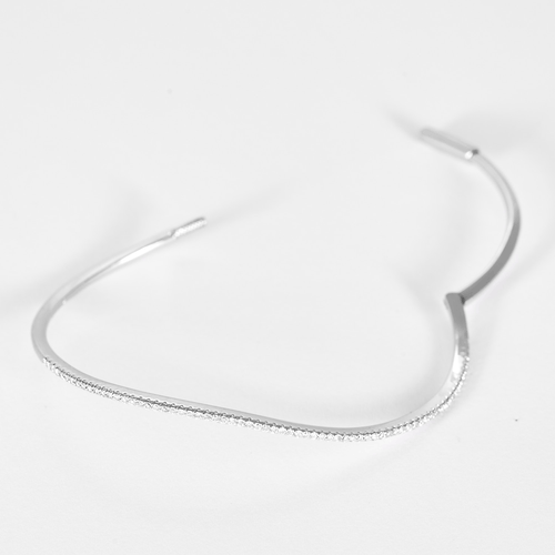 Messika - Élégant bracelet jonc mouvementé en or blanc 18K 58 Facettes DV31484-2