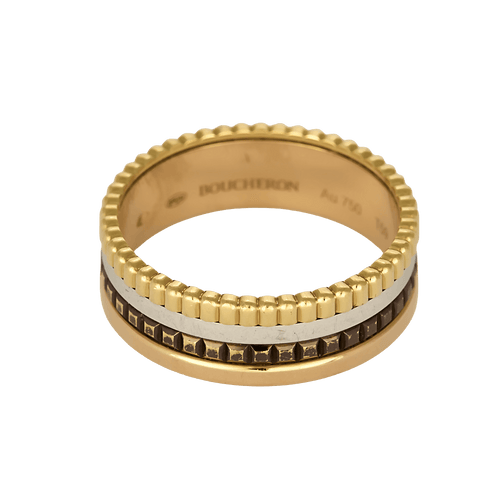 59 Boucheron Bague  quatre classique en Or jaune, blanc et rose 18k 58 Facettes DV32545-3