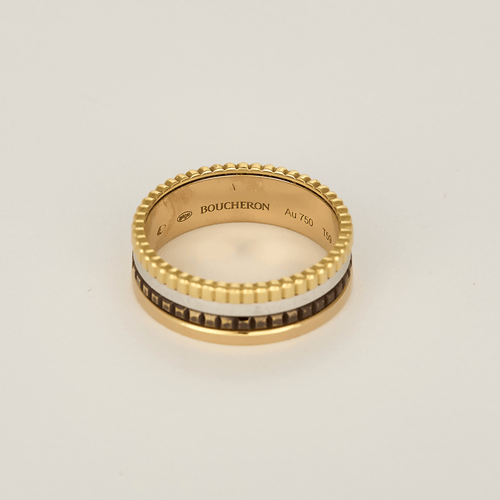 59 Boucheron Bague  quatre classique en Or jaune, blanc et rose 18k 58 Facettes DV32545-3