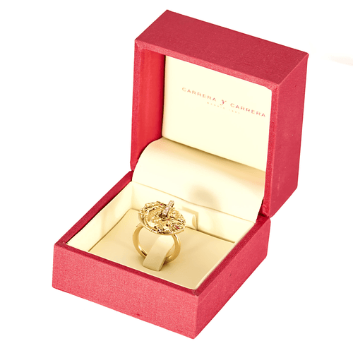 52.5 Carrera y Carrera - Shangai Mini - Bague en or jaune, or blanc et diamants 58 Facettes DV32715-3