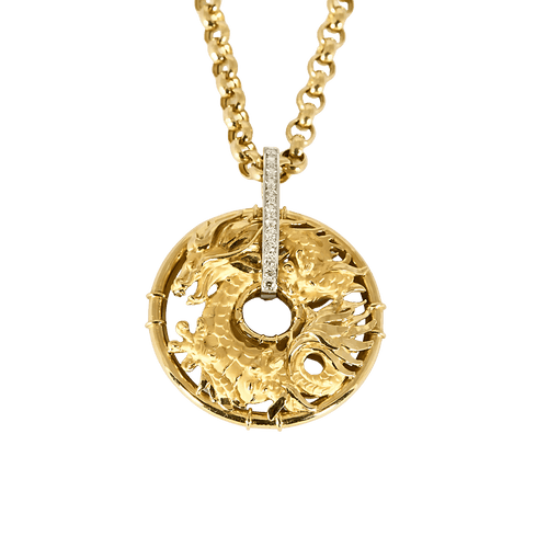 Carrera y Carrera - Shangai - Collier en or jaune, or blanc et diamants 58 Facettes DV32715-4