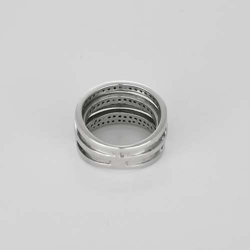52 Élégante bague en or blanc et diamants : 0,90 carat 58 Facettes DV32729-9