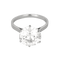 55 Bague solitaire en platine, diamant 5.02 carats environ. 58 Facettes DV32688-1