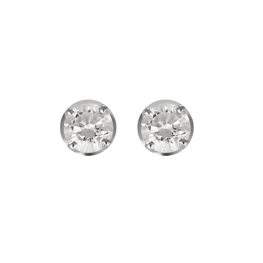 Boutons d'oreilles en or gris et diamant 0.30 carat environ 58 Facettes DV32729-13