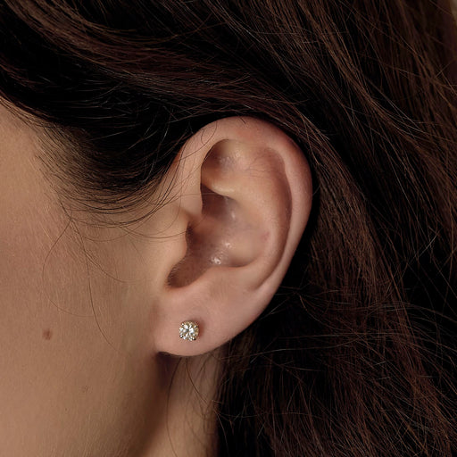Boutons d'oreilles en or gris et diamant 0.30 carat environ 58 Facettes DV32729-13