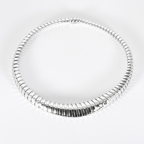 Collier Bassani- Collier en Or blanc maille tubogaz 58 Facettes DV32729-5