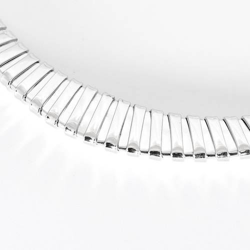 Collier Bassani- Collier en Or blanc maille tubogaz 58 Facettes DV32729-5