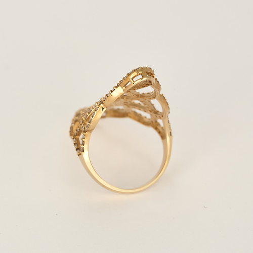 Élégante bague en or rose et diamants roses et violets : 1,50 carat