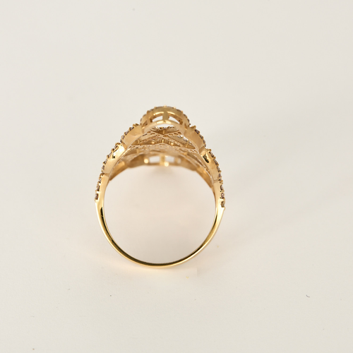 Élégante bague en or rose et diamants roses et violets : 1,50 carat