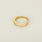 Demie alliance or jaune et diamant princesse