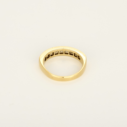 49 Demie alliance or jaune et diamant princesse 58 Facettes DV26158-23