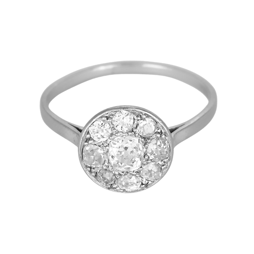 Charmante Bague en or gris et diamants