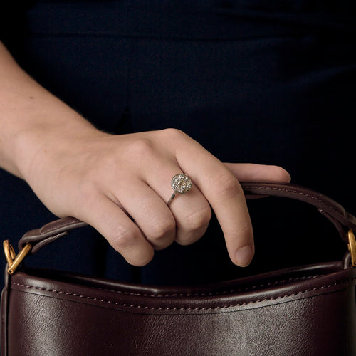 Charmante Bague en or gris et diamants